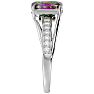 Mystic Topaz Ring: 1 3/4 Carat Emerald Shape Mystic Topaz and Diamond Ring In Sterling Silver Image-4