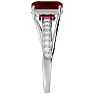 Garnet Ring: 1 3/4 Carat Emerald Shape Garnet and Diamond Ring In Sterling Silver Image-4