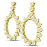 1 3/4 Carat Diamond Drop Earrings In 14 Karat Yellow Gold Image-3