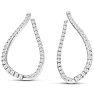 3 Carat Lab Grown Diamond Hoop Earrings In 14 Karat White Gold Image-2