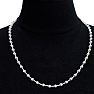 3.20 Carat Lab Grown Diamond Space Necklace In 14 Karat White Gold, 17 Inches Image-6