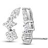 1 1/3 Carat Diamond Cluster Ear Climbers In 14 Karat White Gold Image-1