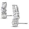 1 1/3 Carat Lab Grown Diamond Ear Climbers In 14 Karat White Gold Image-3