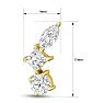 1 1/3 Carat Lab Grown Diamond Ear Climbers In 14 Karat Yellow Gold Image-5