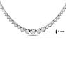 Graduated 2 Carat Diamond Tennis Necklace In 14 Karat White Gold, 16 Inches Image-6