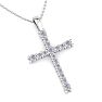 1/3 Carat Diamond Cross Necklace In Sterling Silver, 18 Inches Image-4