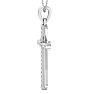 0.15 Carat Diamond Cross Necklace In Sterling Silver, 18 Inches Image-3