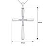 0.08 Carat Diamond Cross Necklace In Sterling Silver, 18 Inches Image-5
