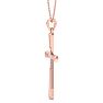 0.08 Carat Diamond Cross Necklace In 14K Rose Gold, 18 Inches Image-3