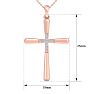 0.08 Carat Diamond Cross Necklace In 14K Rose Gold, 18 Inches Image-5