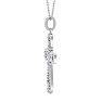 1/2 Carat Diamond Cross Necklace In Sterling Silver, 18 Inches Image-3