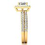 2 Carat Princess Cut Halo Lab Grown Diamond Bridal Set in 14k Yellow Gold Image-3