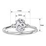 1 1/3 Carat Oval Shape Moissanite and Diamond Ring In Sterling Silver Image-5