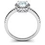 1 1/2 Carat Oval Shape Moissanite and Halo Diamond Ring In Sterling Silver Image-3
