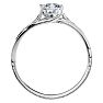 1 1/2 Carat Oval Shape Moissanite and Diamond Ring In Sterling Silver Image-3