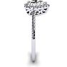 1 Carat Pear Shape Moissanite and Halo Diamond Ring In Sterling Silver Image-3