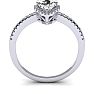 1 Carat Pear Shape Moissanite and Halo Diamond Ring In Sterling Silver Image-4