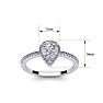 1 Carat Pear Shape Moissanite and Halo Diamond Ring In Sterling Silver Image-5