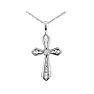 Filigree Diamond Cross Pendant in 10k White Gold Image-1