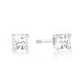 1/4ct Princess Diamond Stud Earrings in 14k White Gold. Closeout. Image-1