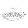 1 1/4 Carat Lab Grown Diamond Five Stone Ring Platinum Image-5