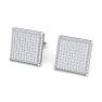 2 3/4 Carat Diamond Cufflinks For Men In 14 Karat White Gold Image-1