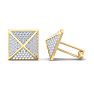 1 3/4 Carat Lab Grown Diamond Cufflinks For Men In 14 Karat Yellow Gold Image-2