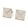 1 3/4 Carat Diamond Cufflinks For Men In 14 Karat Yellow Gold Image-1