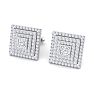 3 1/2 Carat Lab Grown Diamond Cufflinks For Men In 14 Karat White Gold Image-1