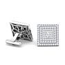 3 1/2 Carat Lab Grown Diamond Cufflinks For Men In 14 Karat White Gold Image-3