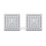 3 1/2 Carat Lab Grown Diamond Cufflinks For Men In 14 Karat White Gold Image-4