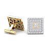 3 1/2 Carat Diamond Cufflinks For Men In 14 Karat Yellow Gold Image-3