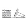 1/2 Carat Diamond Cufflinks For Men In 14 Karat White Gold Image-2