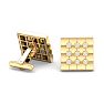 1/2 Carat Diamond Cufflinks For Men In 14 Karat Yellow Gold Image-3