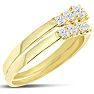 1/2ct Diamond Bridal Set With .12ct Center Diamond in 14k Yellow Gold Image-2