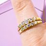 1/2ct Diamond Bridal Set With .12ct Center Diamond in 14k Yellow Gold Image-4