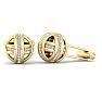 1/2 Carat Lab Grown Diamond Cufflinks For Men In 14 Karat Yellow Gold Image-2