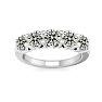 Estate Jewelry 2 Carat Five Lab Grown Diamond Wedding Band In Platinum, Size 8 Image-1
