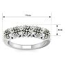 Estate Jewelry 2 Carat Five Lab Grown Diamond Wedding Band In Platinum, Size 8 Image-5