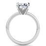 2 Carat Cushion Cut Lab Grown Diamond Ring In 14K White Gold, Solitaire Image-3