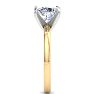 2 Carat Cushion Cut Lab Grown Diamond Ring In 14K Yellow Gold, Solitaire Image-4