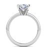 2 Carat Oval Shape Lab Grown Diamond Ring In 14K White Gold, Solitaire Image-3