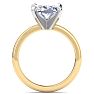 3 Carat Cushion Cut Lab Grown Diamond Ring In 14K Yellow Gold, Solitaire Image-3
