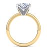 3 Carat Oval Shape Lab Grown Diamond Ring In 14K Yellow Gold, Solitaire Image-3