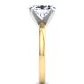 3 Carat Oval Shape Lab Grown Diamond Ring In 14K Yellow Gold, Solitaire Image-4
