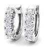 1/2 Carat Diamond Mens Hoop Earrings In 14 Karat White Gold Image-1