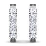 1/2 Carat Diamond Mens Hoop Earrings In 14 Karat White Gold Image-2