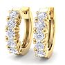 1/2 Carat Diamond Mens Hoop Earrings In 14 Karat Yellow Gold Image-1