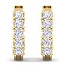 1/2 Carat Diamond Mens Hoop Earrings In 14 Karat Yellow Gold Image-2