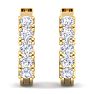 1/2 Carat Diamond Mens Hoop Earrings In 14 Karat Yellow Gold Image-2